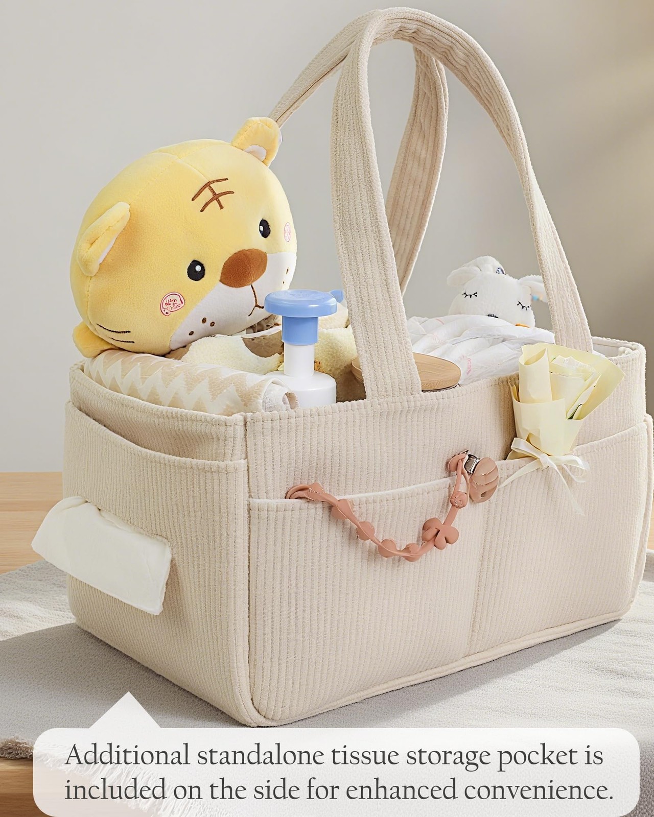 Diaper Caddy,Diaper Caddy Organizer, Stylish Storage Basket for Newborn Essen...