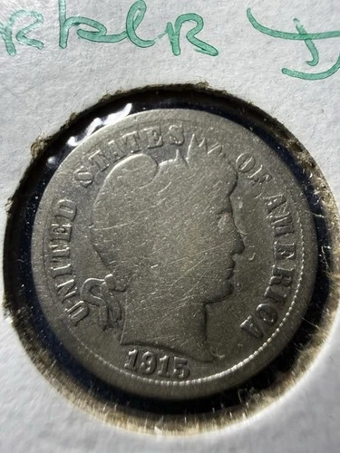 1915-S Barber Dime Silver Circulated G Grade San Francisco Mint