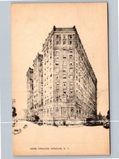 Vintage Hotel Syracuse Postcard Syracuse NY Wm Jubb Co 1920s Sketch