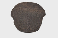 Mens Herringbone Adjustable Newsboy Ivy Hat NWT