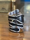 Vintage HOB Mexico .925 Sterling Silver Abstract/ Modernist Style Ring Size 5.5