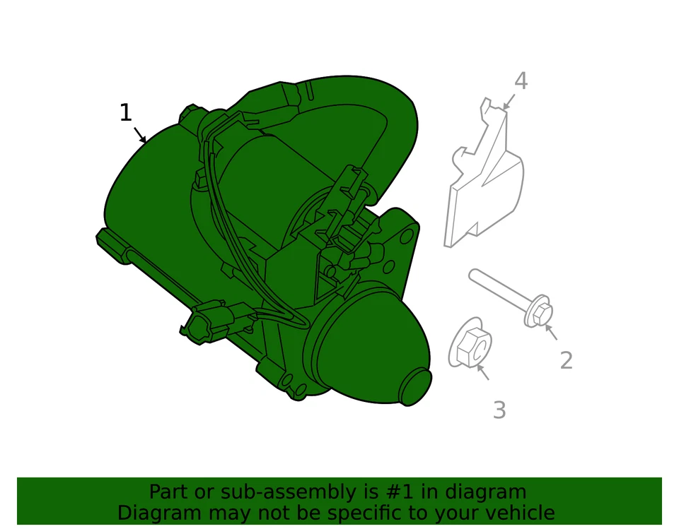 Nissan 2010-2024 genuino - Motor de arranque 2330M-1CA0ARW Foto 3 de 3