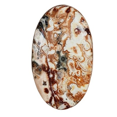Natural Leopard Skin Jasper 28.75x16.75x5.5 mm Oval Polished Gemstone LS02015-30