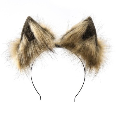 Rechargeable Moving Furry Animal Ears Headband   Wolf Ears, Fox Ears, Cat Ear...