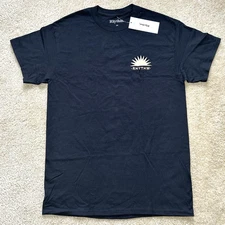 RHYTHM Men’s Graphic T-Shirt MEDIUM Doble Side Black Short Sleeve Classic Tee