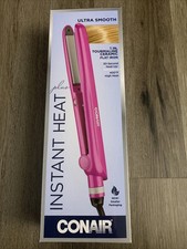 CONAIR TOURMALINE CERAMIC FLAT IRON 1 Inch Ultra Smooth 30 Second Heat Up NIB FS