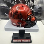 TreVeyon Henderson Signed Custom Painted New England Patriots Mini Helmet