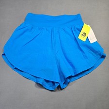 All In Motion Blue 2-in-1 Run Shorts NEW 20 Stretch Knit Waist Lined Girls XS