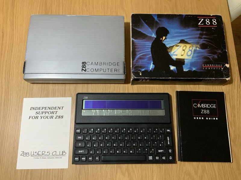 Cambridge Z88 Boxed With Manual, Faulty, Powers On, Blue Screen