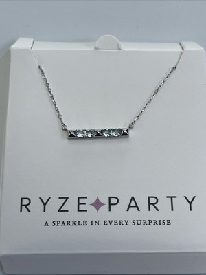 Ryze Party Necklace- Fashion Forward N2-1466 (Icebreaker CZ & Arctic Pop CZ)