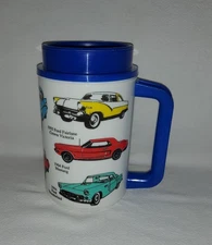 Vintage Whirley Classic 50's/60's Muscle Cars 22oz Thermo Hot/Cold Mug w Lid,USA