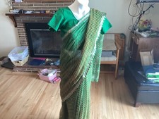 Indian Bollywood Georgette Leheriya Saree Gotapatti Bandhani Sari