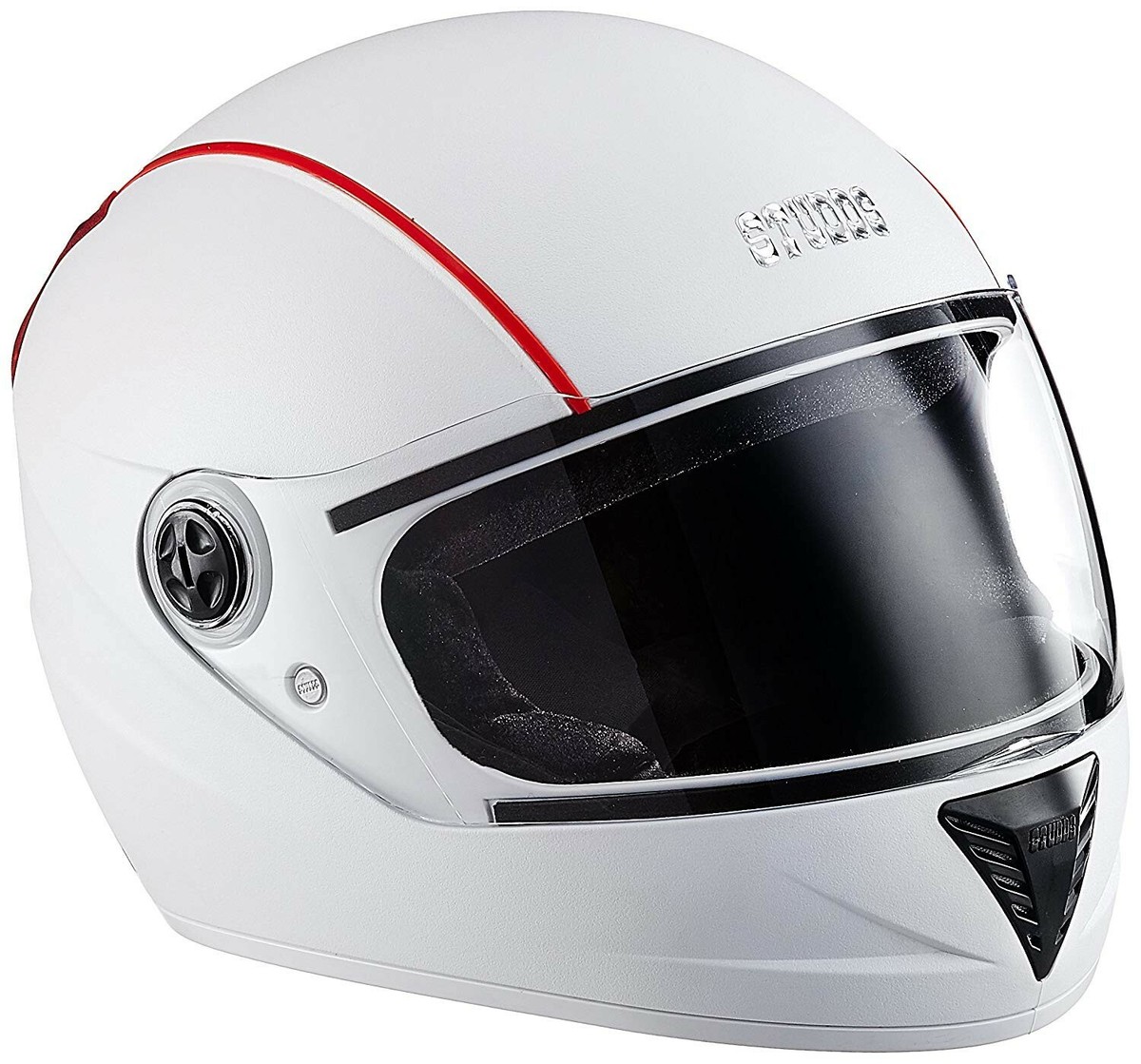 Studds Professional Full Face Helmet White And Red M Size AEs