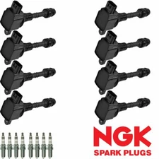 8 Ignition Coil & 8 NGK Iridium Spark Plug Fit 04-07 Nissan Titan 5.6L V8 UF510