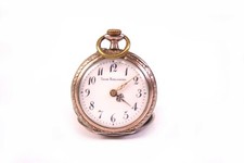 Union Horlogere Damen Taschenuhr 800 Silber Handaufzug Ø 3,1 cm um 1900 Antik