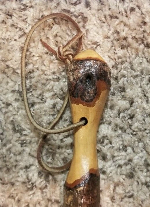 DE COLECCIÓN TALLADA MADERA RETORCIDA ARTE POPULAR BASTÓN PARA CAMINAR SS Foto 4 de 4