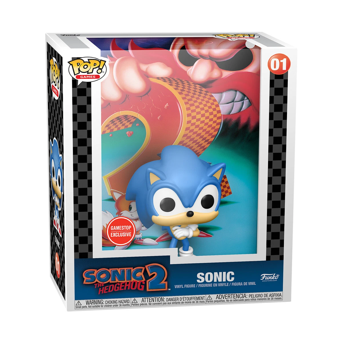 Funko Pop Video Game Art Movie Cover with case Sonic The