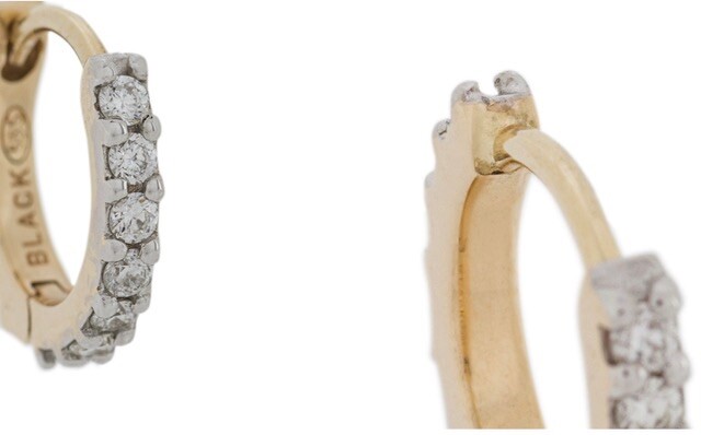 MARIA BLACK Madame Diamond Huggie Pair - BNWT - RRP 1656