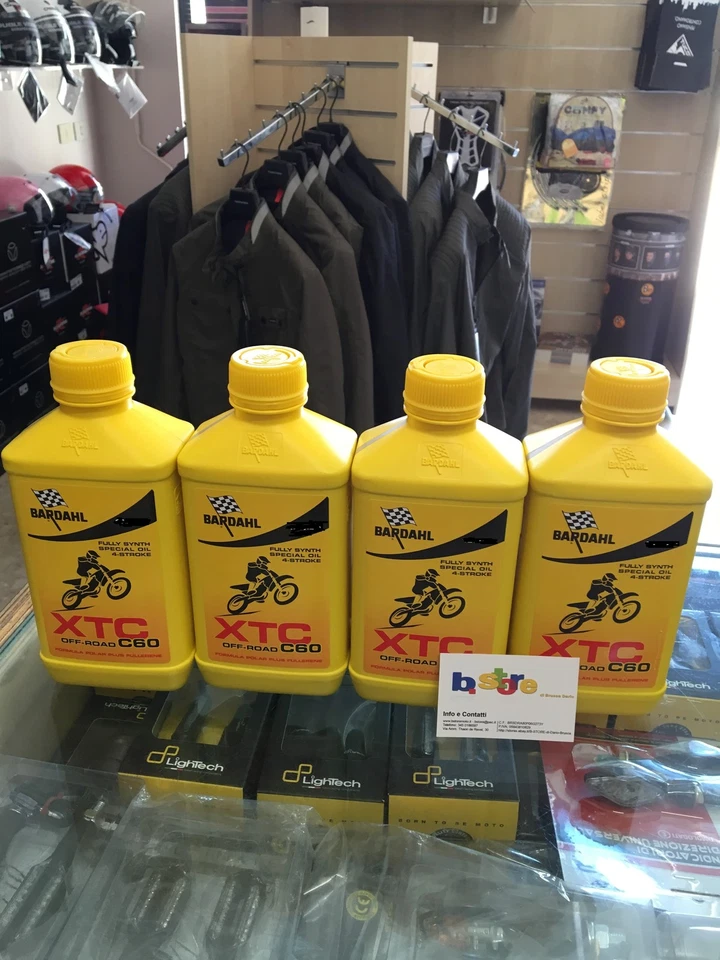 4 Litres Lt Bardahl XTC C60 Off Road 10W50 Synthétique Moto 4T + Filtre à Huile - Photo 1/1
