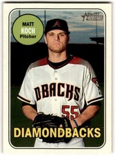 2018 Topps Heritage Matt Koch #615 Arizona Diamondbacks