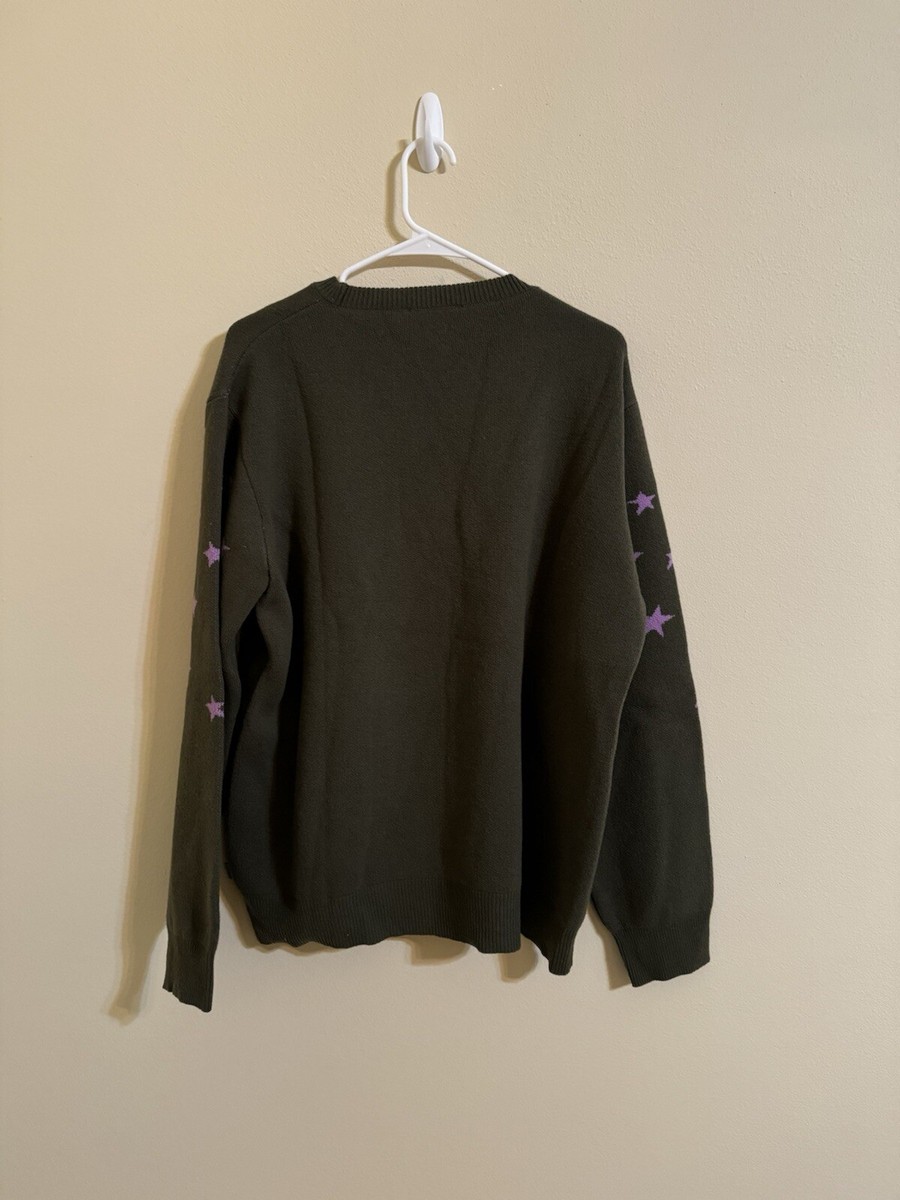 Heaven By Marc Jacobs Bunny Knit Crewneck Sweater Wool Green