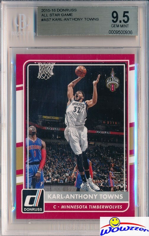 2015 Donruss #AS7 Karl-Anthony Towns All Star Limited Edition ROOKIE BGS 9.5 GEM