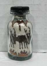 Miniature Sand Art Bottle Moose Elk Deer Buck Southwest Souvenir Collectible 2"