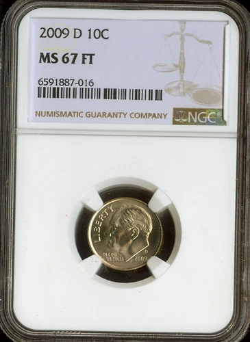 2009 D Roosevelt Dime NGC MS67 FT QUALITY✔️