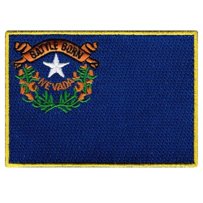 NEVADA STATE FLAG PATCH EMBLEM - NV embroidered iron-on LAS VEGAS SOUVENIR nice