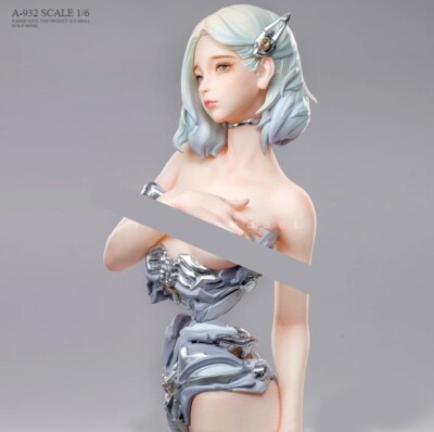 1/6 Resin Unassembled Unpainted Figure Model Kit Robot Beauty Girl