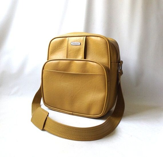 Bolso de Mano Vintage Samsonite Montbello II Bolso de Gimnasio Retro, Cartera Amarilla