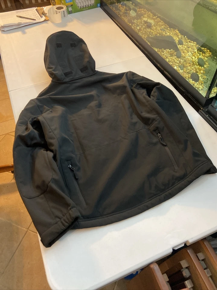 Chaqueta militar Tacvasen Special Ops Tatical Soft Shell mediana negra para hombre Foto 3 de 4