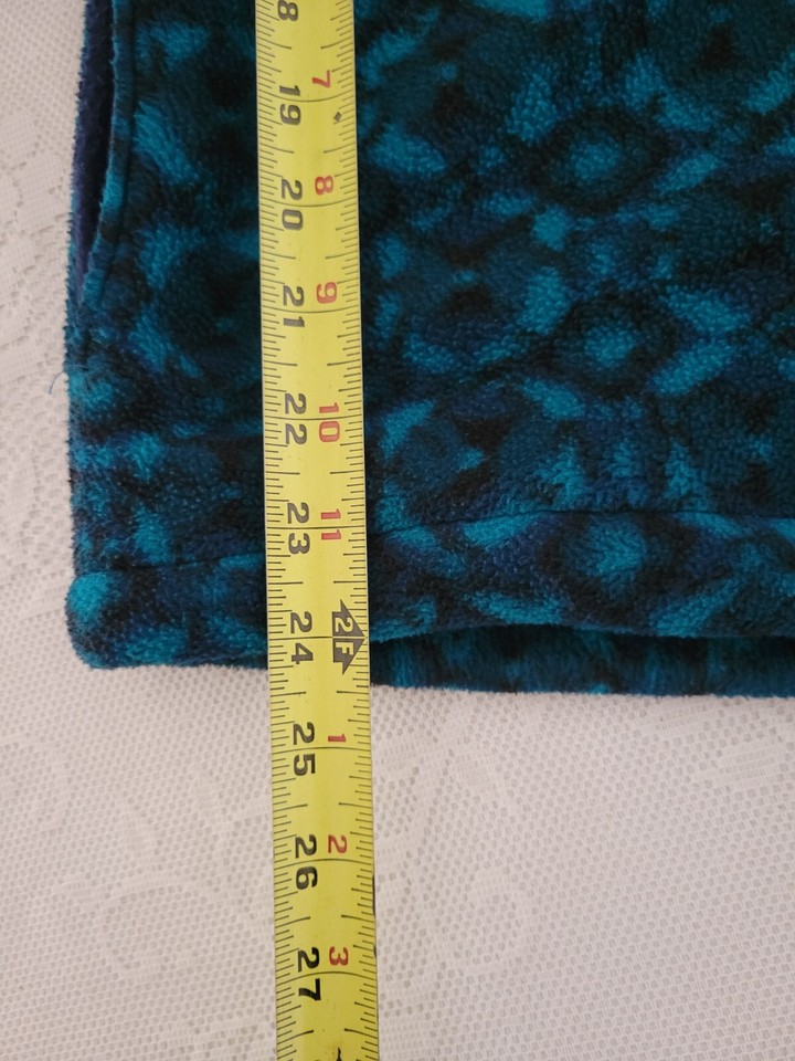 VTG 90s LL Bean All Over Print Snap Fleece Pullover Mens Womens Jacket