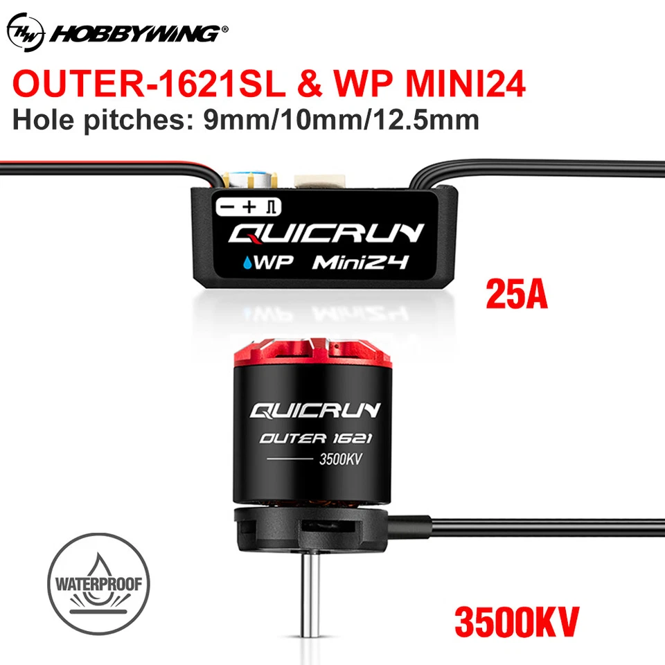 HOBBYWING QUICRUN WP-MINI24 25A ESC 1621SL 3500KV Motor For 1/24 Crawler Car - Image 4 of 4