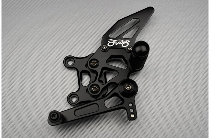 Commandes reculées moto réglables vertes Aprilia RSV4 2009-2013 - 4