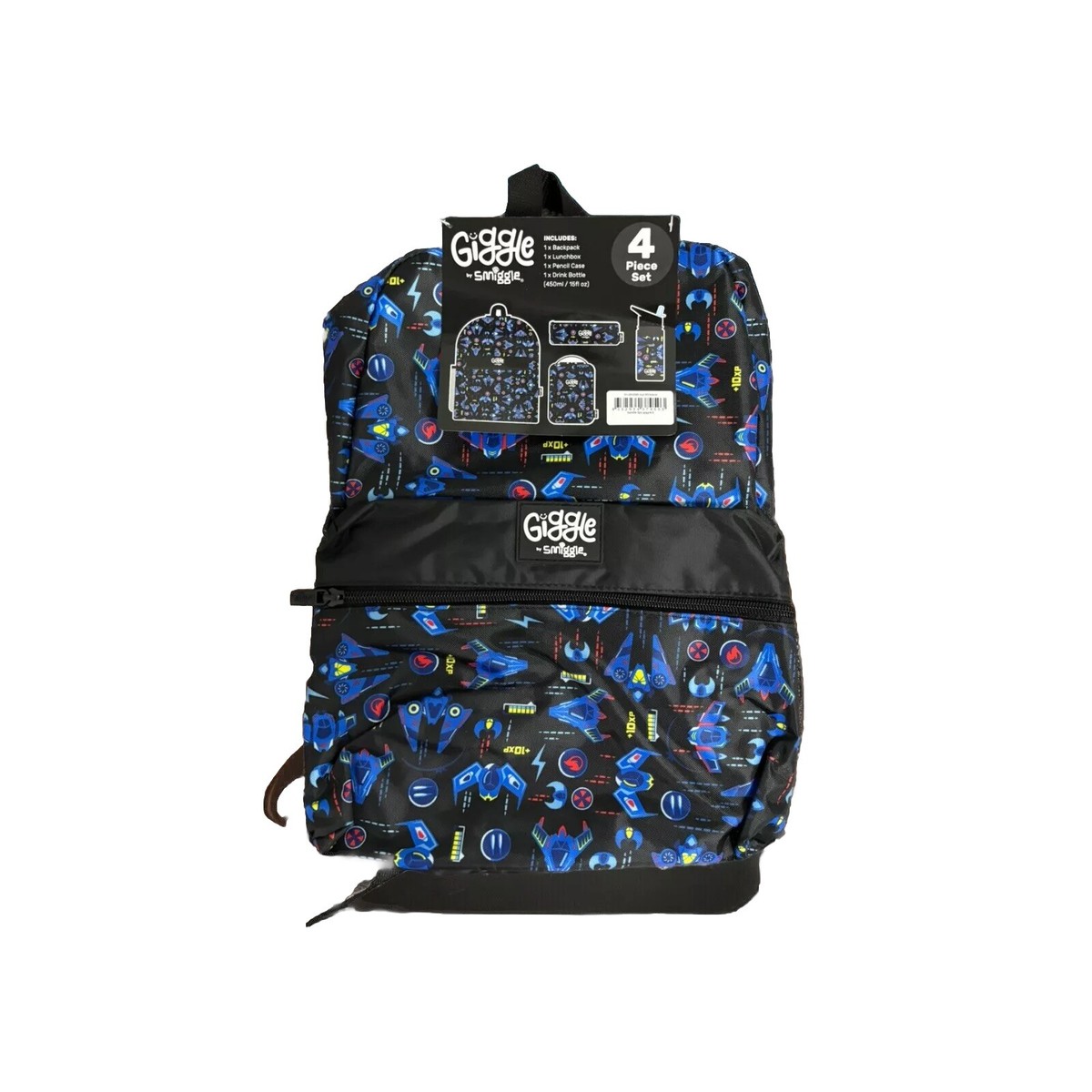 Giggle by Smiggle Backpack, Lunch Bag, Water Bottle Pencil Case Set