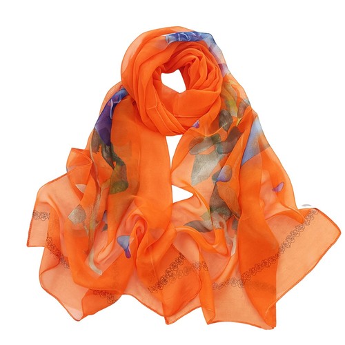 Women Lightweight Floral Pattern Scarf Shawl Fashion Scarves Sunscreen Shawls - Picture 46 of 59