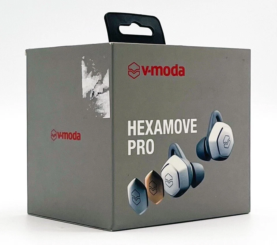 V-MODA Hexamove Pro Wireless Bluetooth Earbuds W/ Qualcomm aptX - White - Image 2 of 4