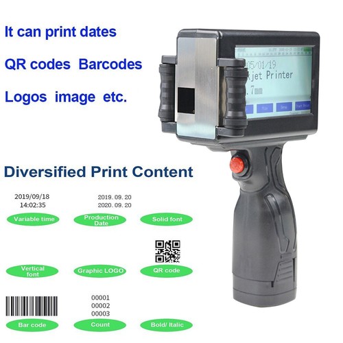 Handheld Inkjet Printer Touch Screen Dates Logo Laser Coder Label QR Bar Code NF - Picture 7 of 15