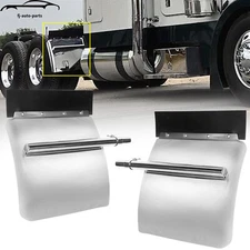24x24" Quarter Fender Stainless Steel For Truck Freightliner Volvo Peterbilt