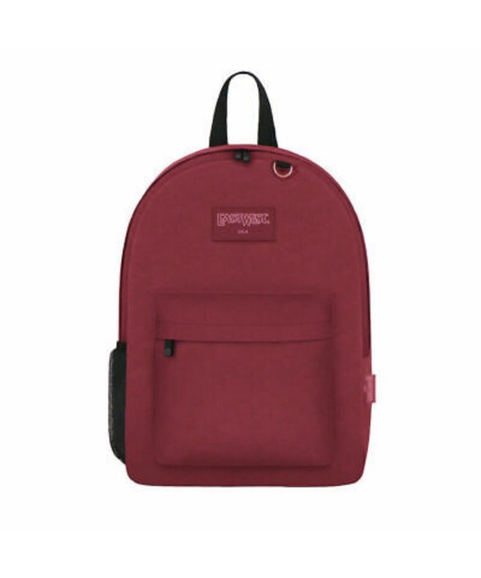 burgundy school backpack