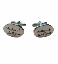 Father of The Groom Enamel Metal Cufflinks