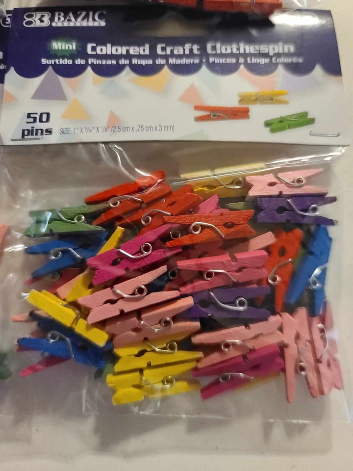 Pinza para ropa artesanal mini de 1 pulgada colores surtidos 500 piezas Foto 2 de 2