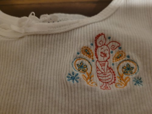 Piglet White Tank Top Girls 4T Toddler Disney Winnie the Pooh: Staining on Front - Picture 4 of 6