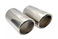 Doppelendrohr Auspuffblende für BMW E46 Cabrio Endrohr Edelstahl 2x70mm 