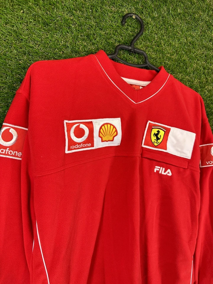FERRARI F1 TEAM RARE RACING SWEATSHIRT FLEECE SWEATER FILA ORIGINAL SIZE L (52) - Image 3 of 4