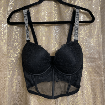 Victoria’s Secret 新品 ストーンストラップ レースブラ 34A Victoria's Secret 34B Very Sexy Push-Up Bra Shine Strap Green Lace