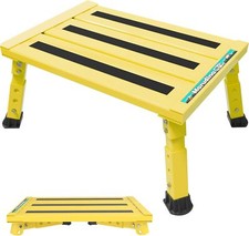 Large Platform RV Steps, 3-Level Adjustable H...