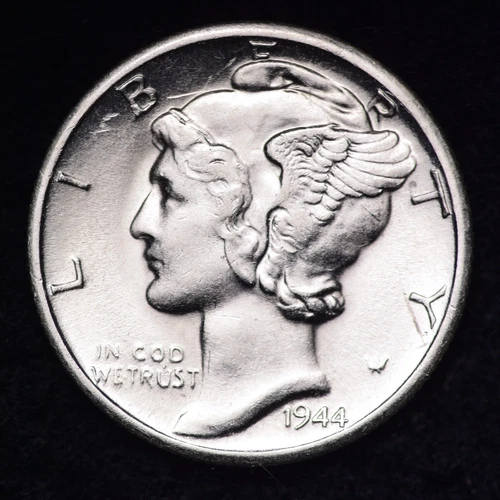 1944-D Mercury Silver Dime AU FREE SHIPPING