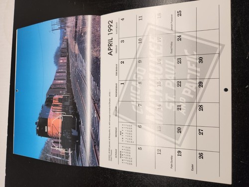 1992 The Milwaukee Road Railroad Calendar - Trains Railroad 9 x 11 Inches - Picture 5 of 9